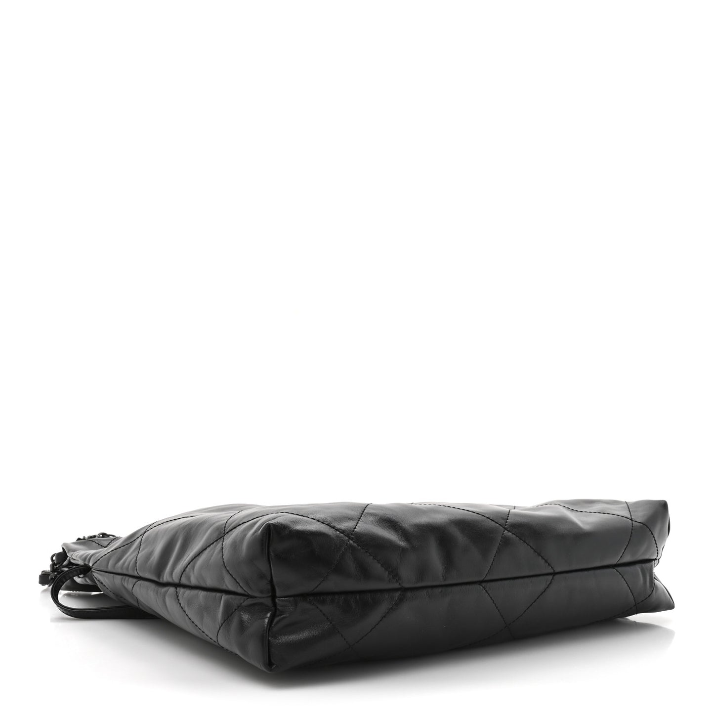 Shiny Calfskin Quilted Small Chanel 22 So Black