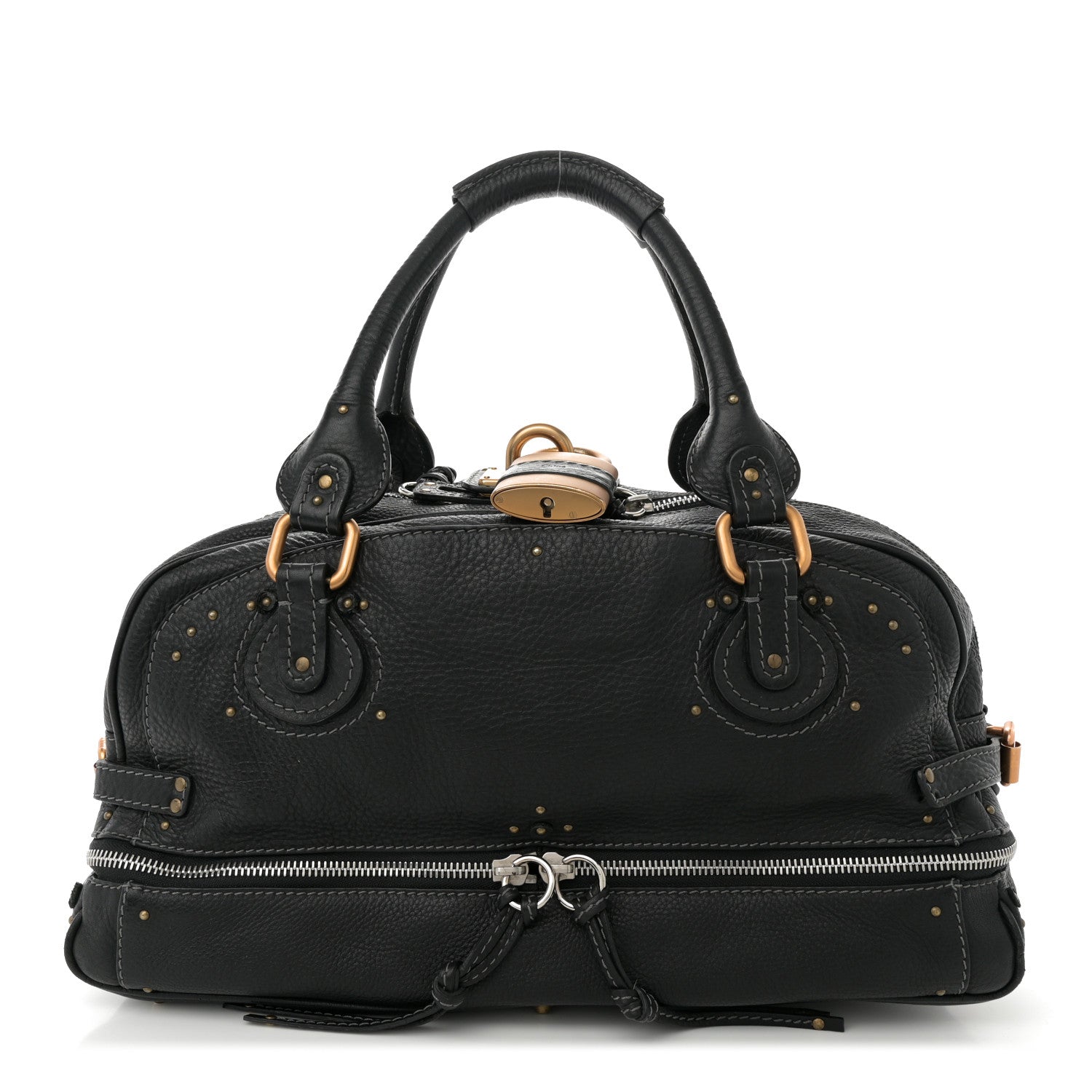 Chloe Calfskin Paddington Double Zipped Bowler Black 1 of 13