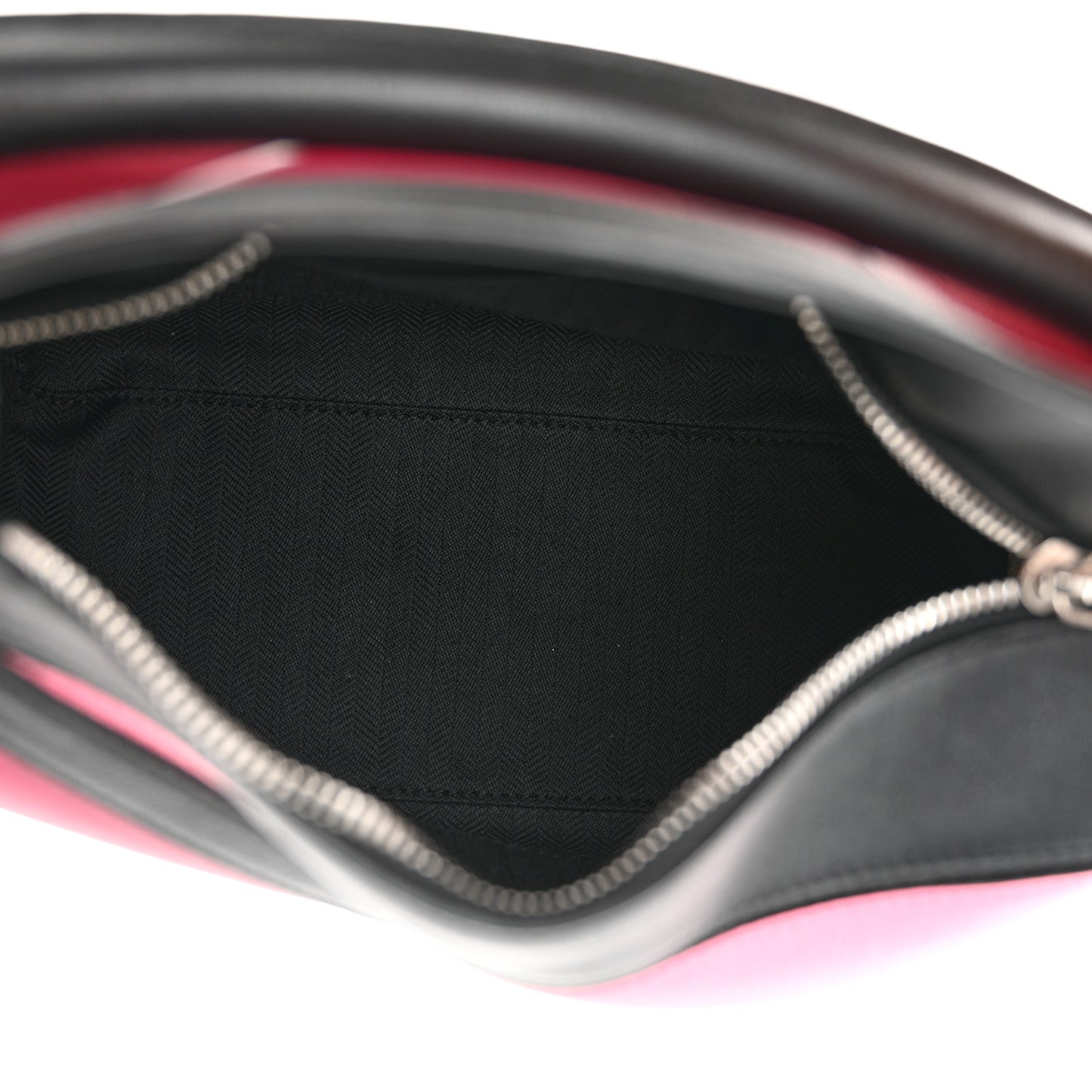Calfskin Small Graphic Puzzle Bag Raspberry Wild Rose