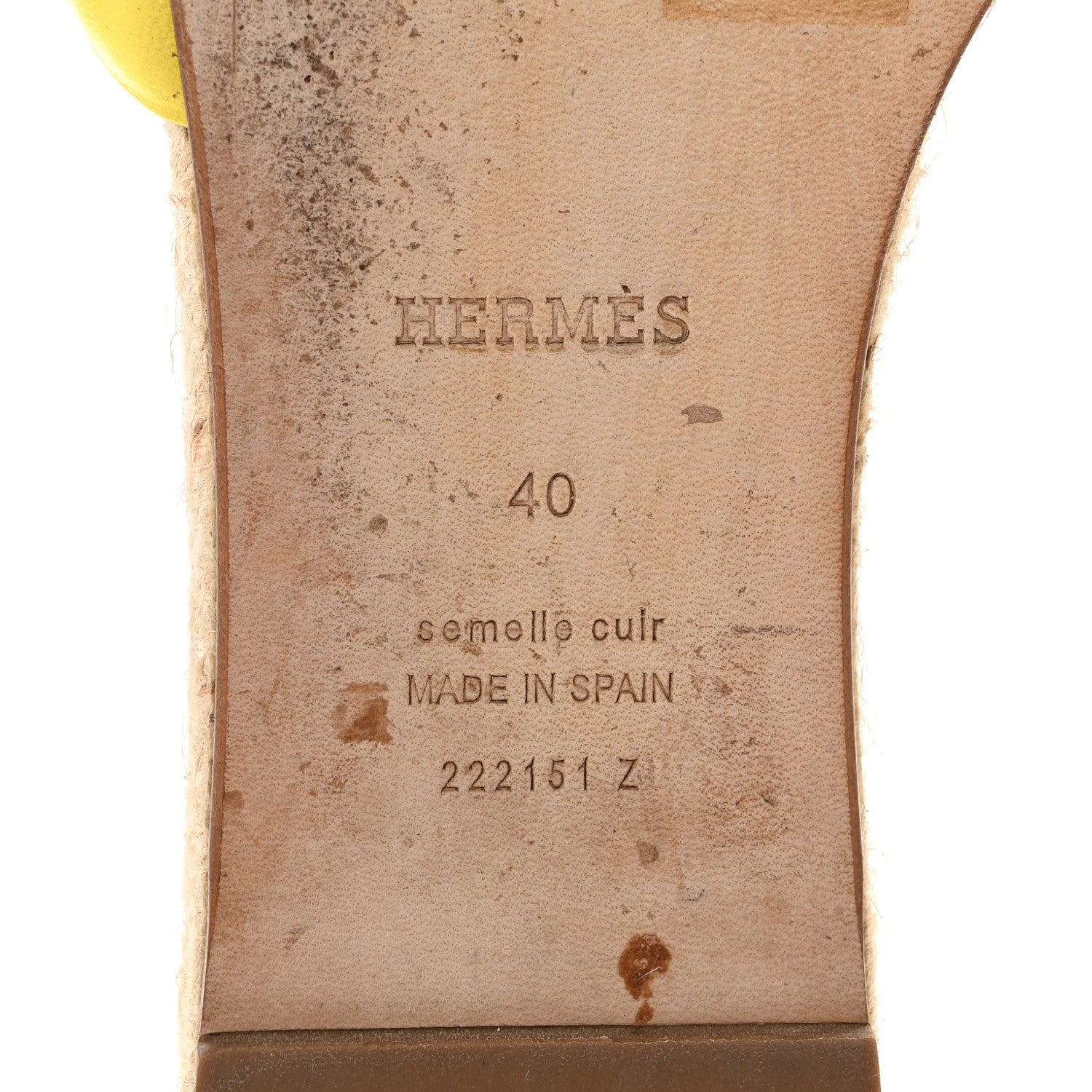 Hermes Nappa Famosa Espadrille Sandals 40 Jaune Curcuma 7 of 9
