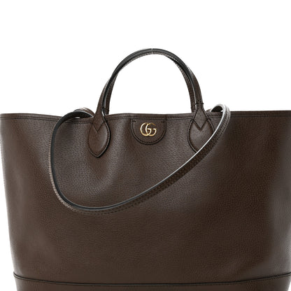 Gucci Textured Dollar Calfskin Medium Ophidia Shoulder Tote Bag New Acero 9 of 15