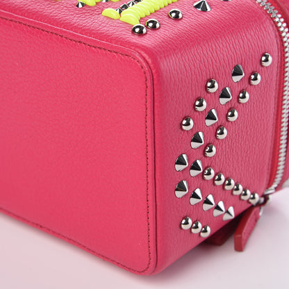MCM Calfskin Neon Studded Rockstar Vanity Case Love Potion 8 of 8