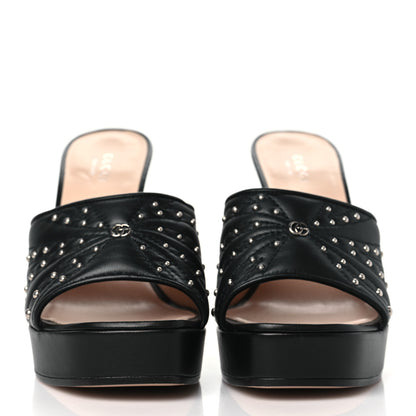 Gucci Malaga Kid Platform Sandals 38.5 Black 2 of 8