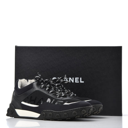 Chanel Calfskin Mesh Lycra Sneakers 39 Black 22 of 22