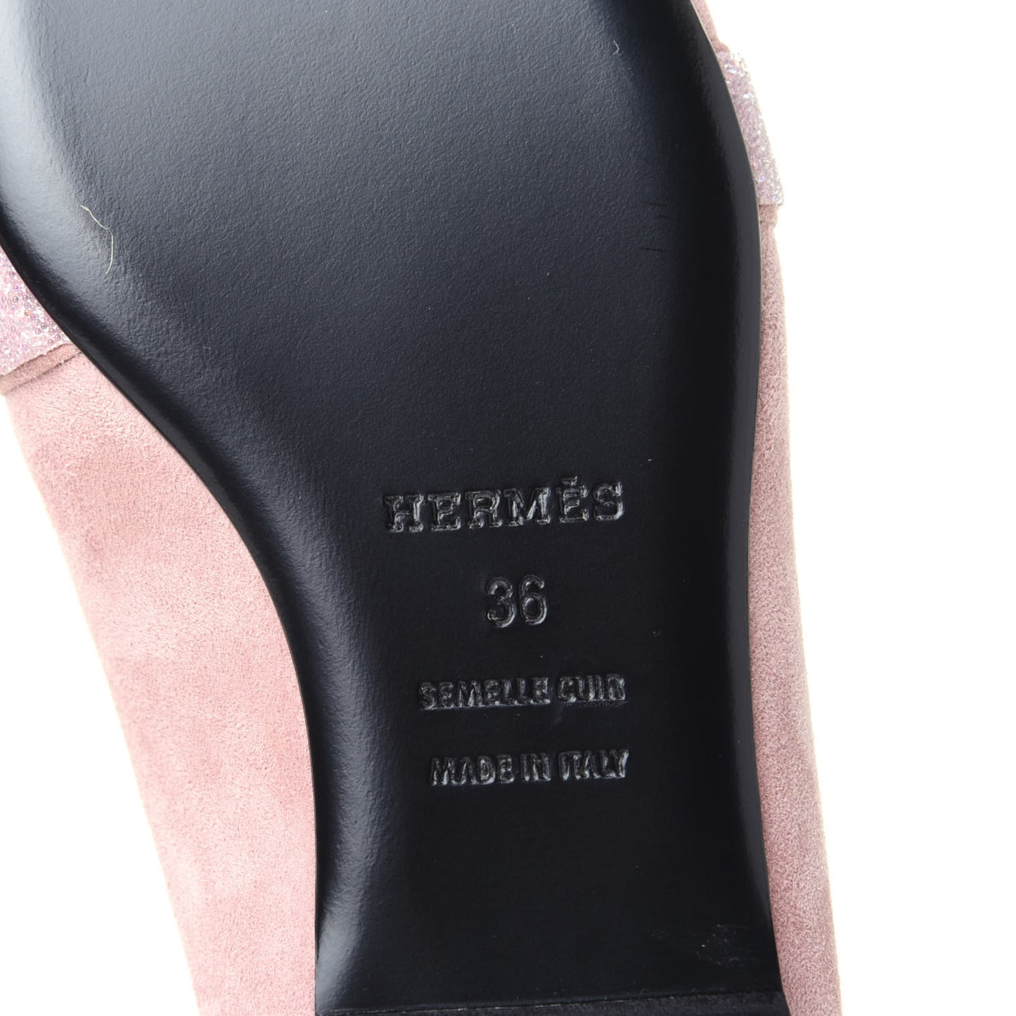 Suede Goatskin Crystal Roxane Mules 36 Rose