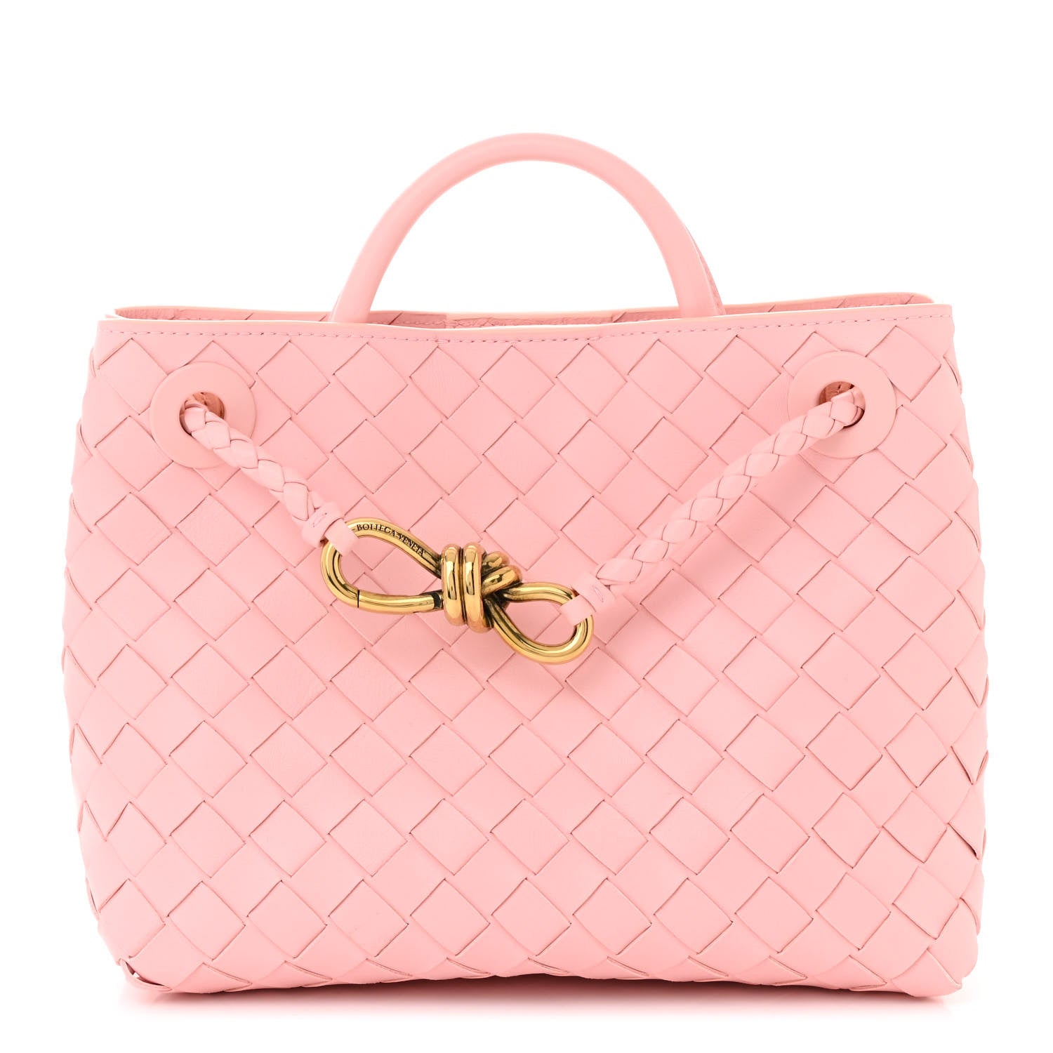 Bottega Veneta Nappa Intrecciato Small Andiamo Shoulder Bag Lotus 1 of 9