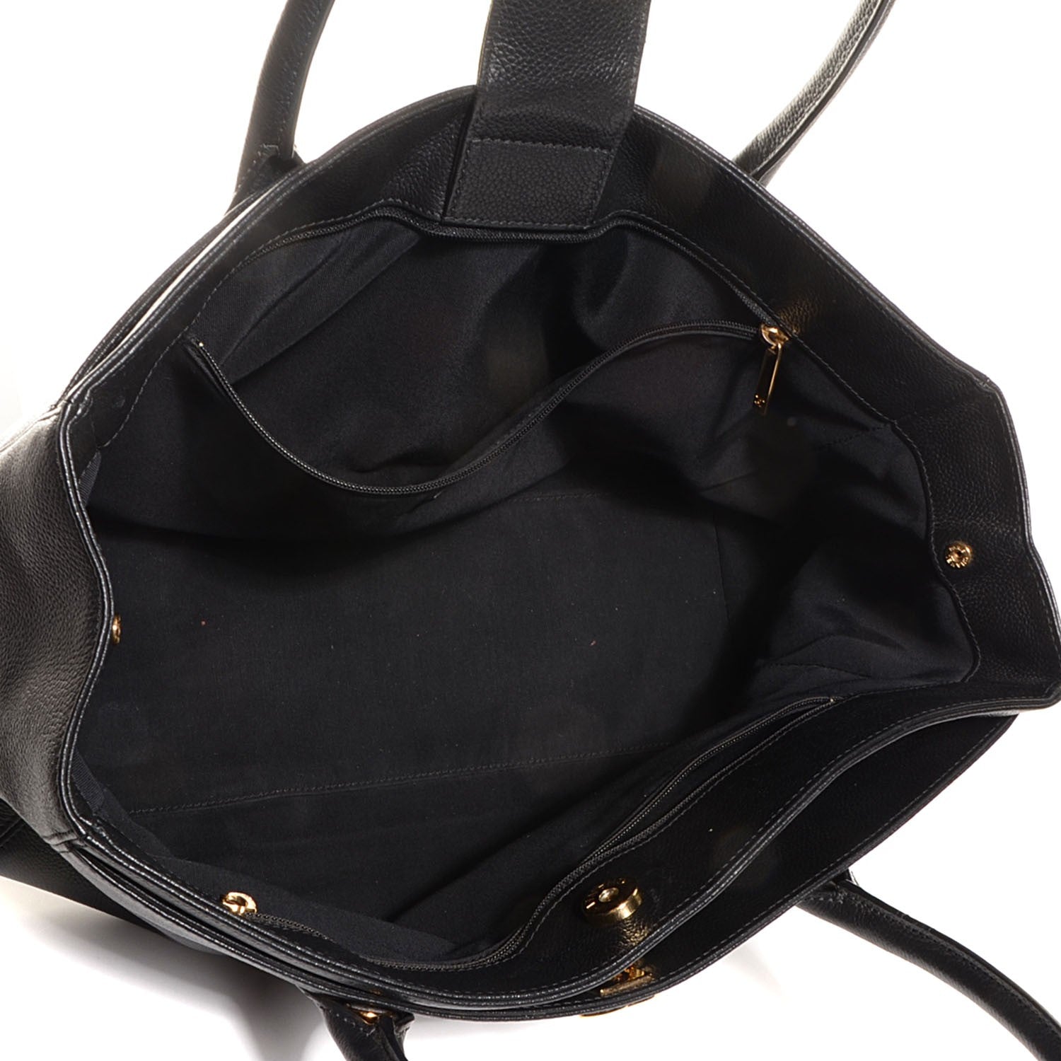 Chanel Calfskin Cerf Executive Shopper Tote Black 5 of 8