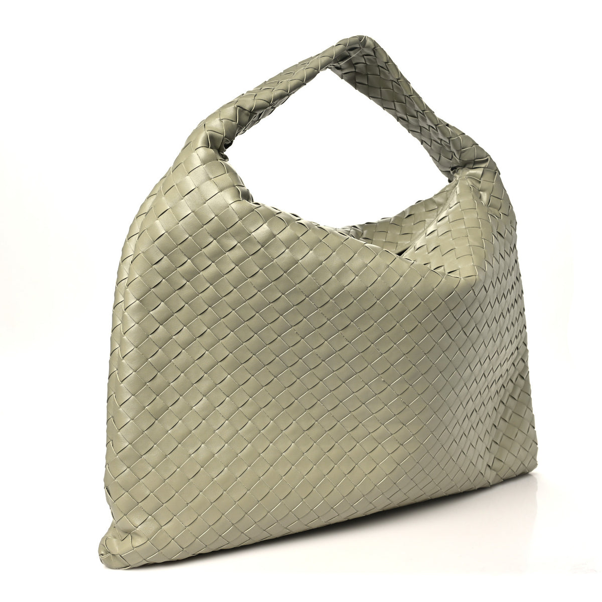 Bottega Veneta Calfskin Intrecciato Large Hop Travertine 3 of 10