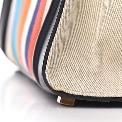 Celine Smooth Calfskin Striped Canvas Micro Luggage Multicolor 12 of 16
