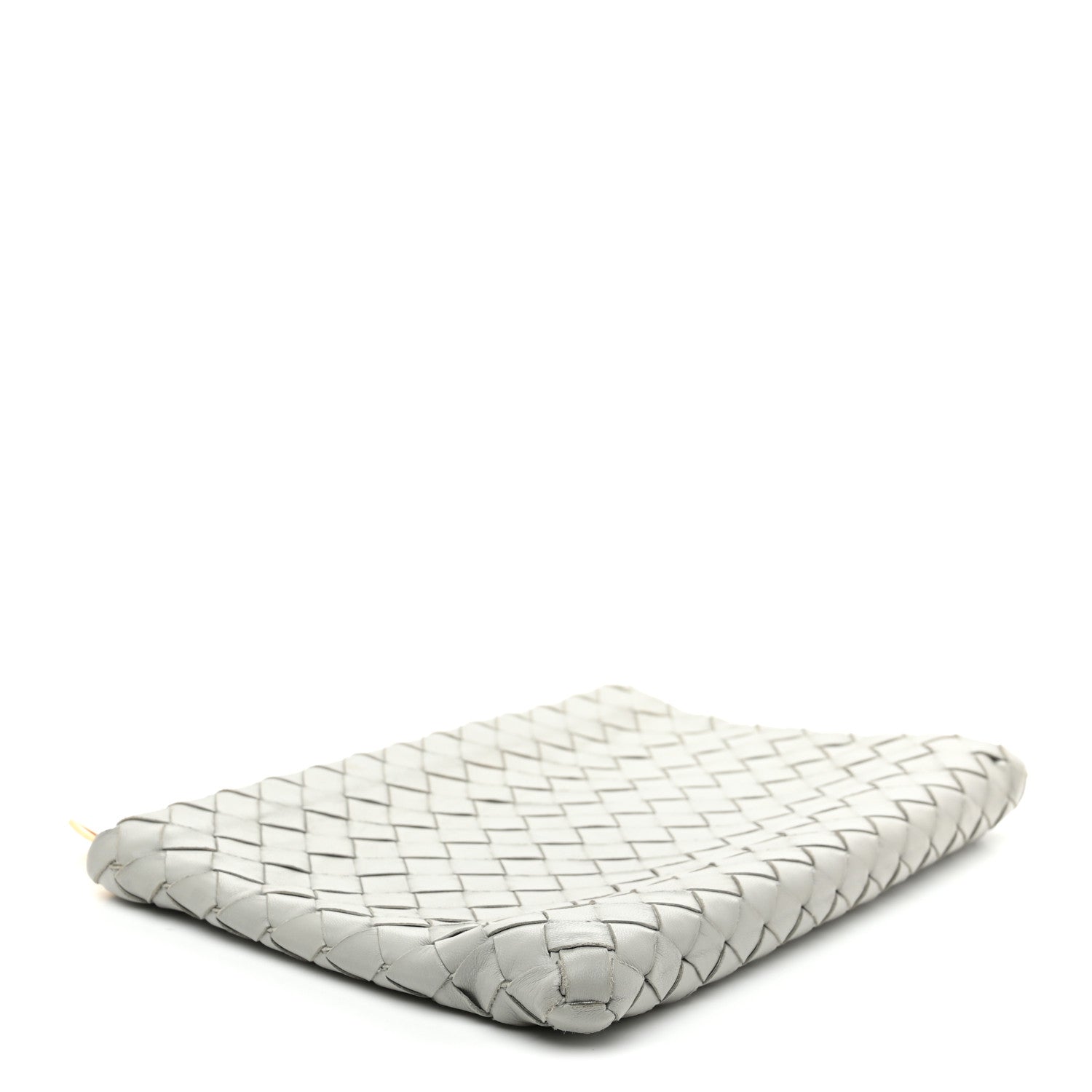Bottega Veneta Nappa Intrecciato Large Flat Zip Pouch Agate Grey 4 of 7