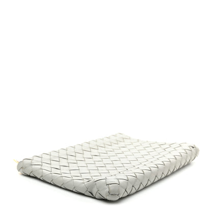 Bottega Veneta Nappa Intrecciato Large Flat Zip Pouch Agate Grey 4 of 7
