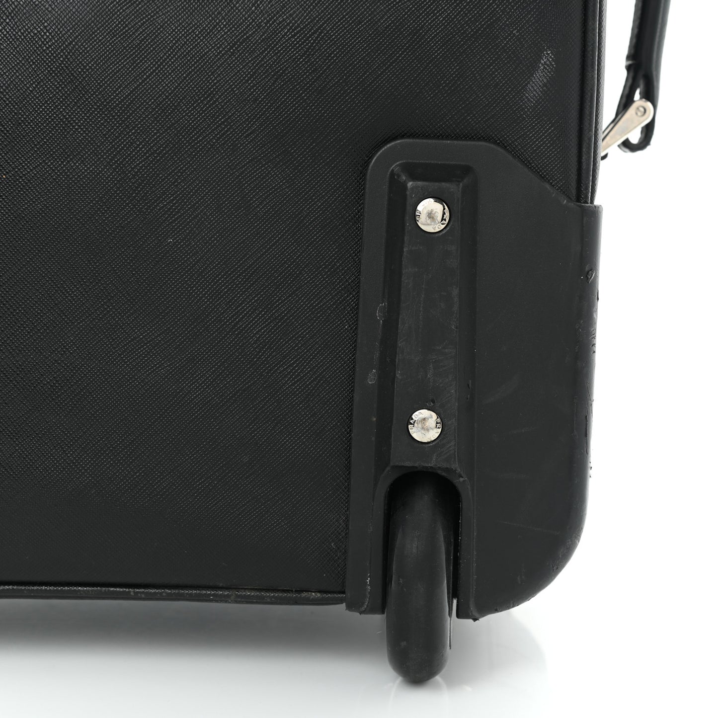 Saffiano Travel Trolley Luggage Black