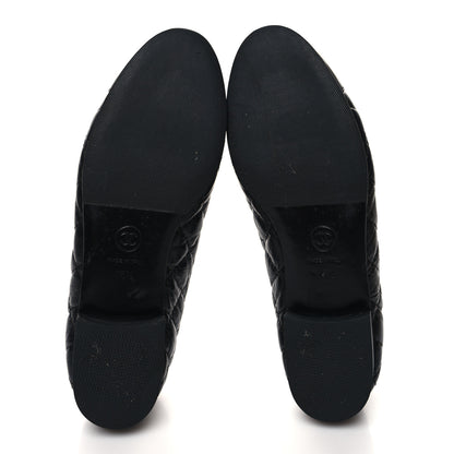 Chanel Aged Calfskin Quilted Cap Toe Ballerina Flats 35.5 Black 5 of 9