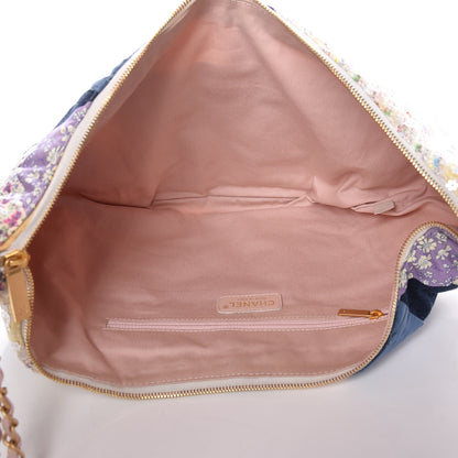Chanel Fabric Patchwork Hobo Pink 5 of 12