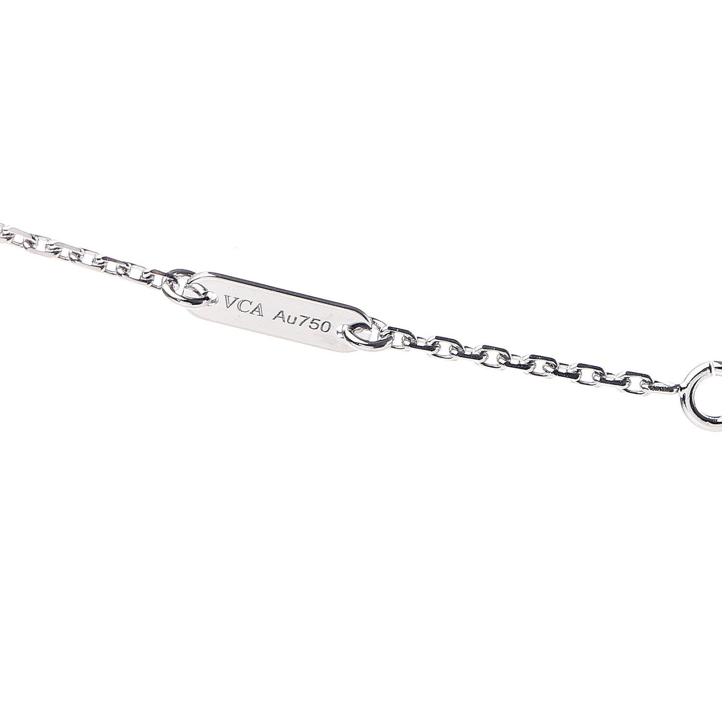 18K White Gold Turquoise Sweet Alhambra Butterfly Pendant Necklace
