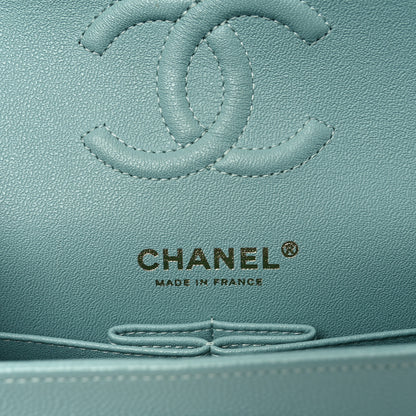Chanel Caviar Quilted Small Double Flap Light Blue 6 of 10