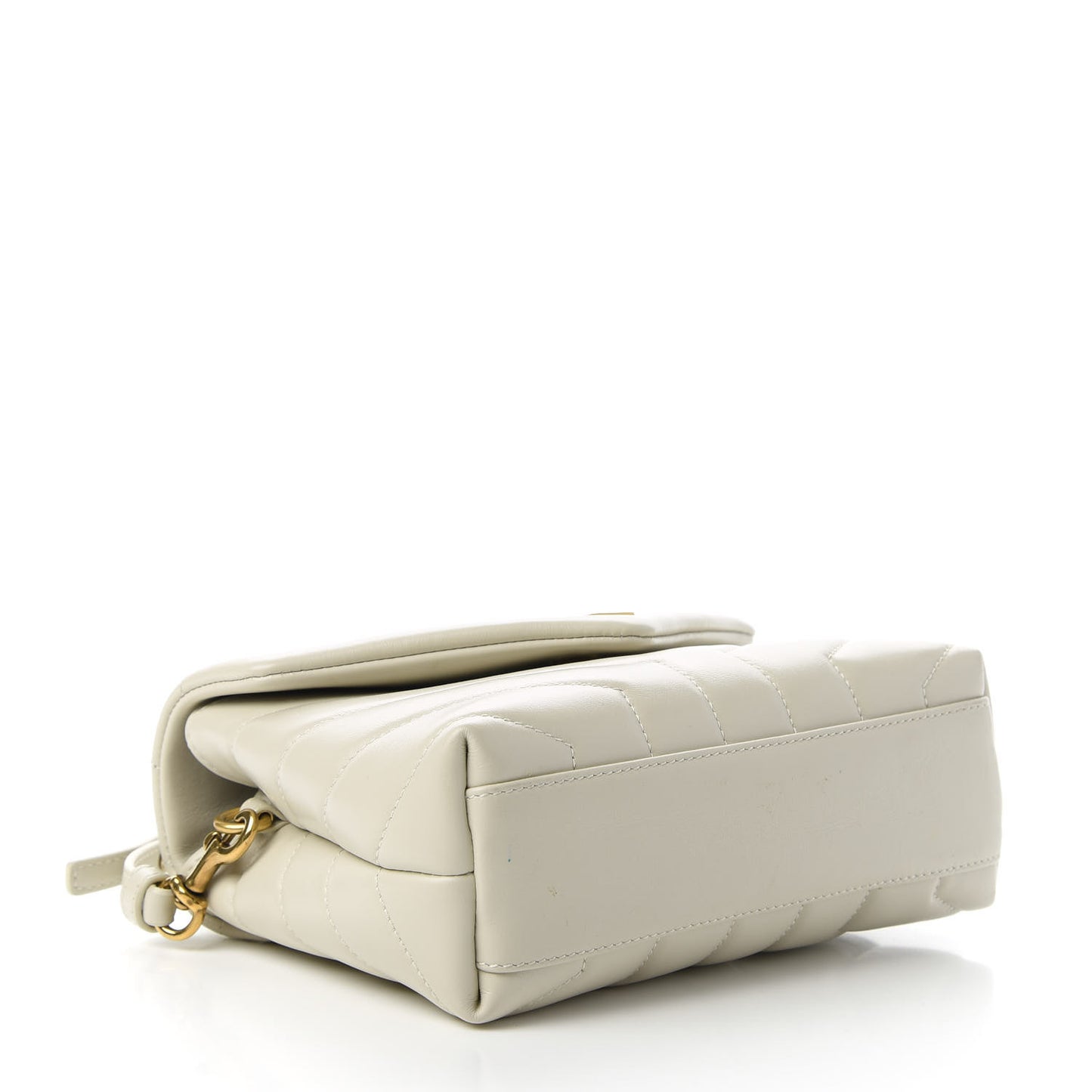 Calfskin Y Quilted Monogram Toy Loulou Crossbody Bag Ivory