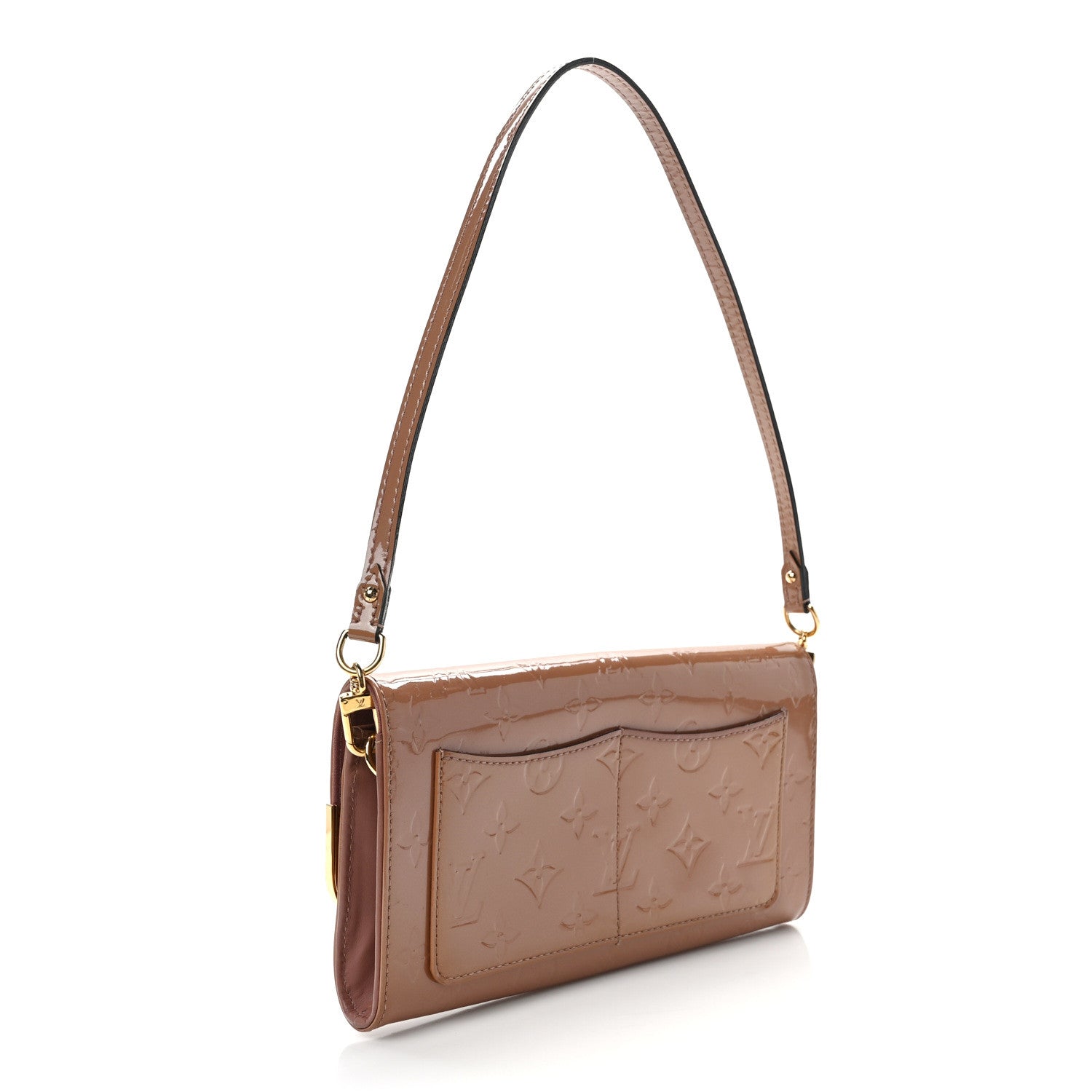 Louis Vuitton Vernis Rossmore MM Rose Velours 3 of 11