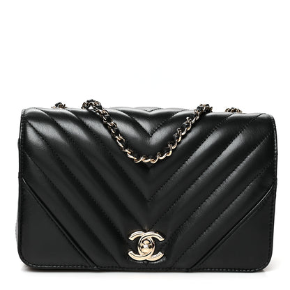 Chanel Calfskin Chevron Quilted Mini Statement Flap Black 1 of 10