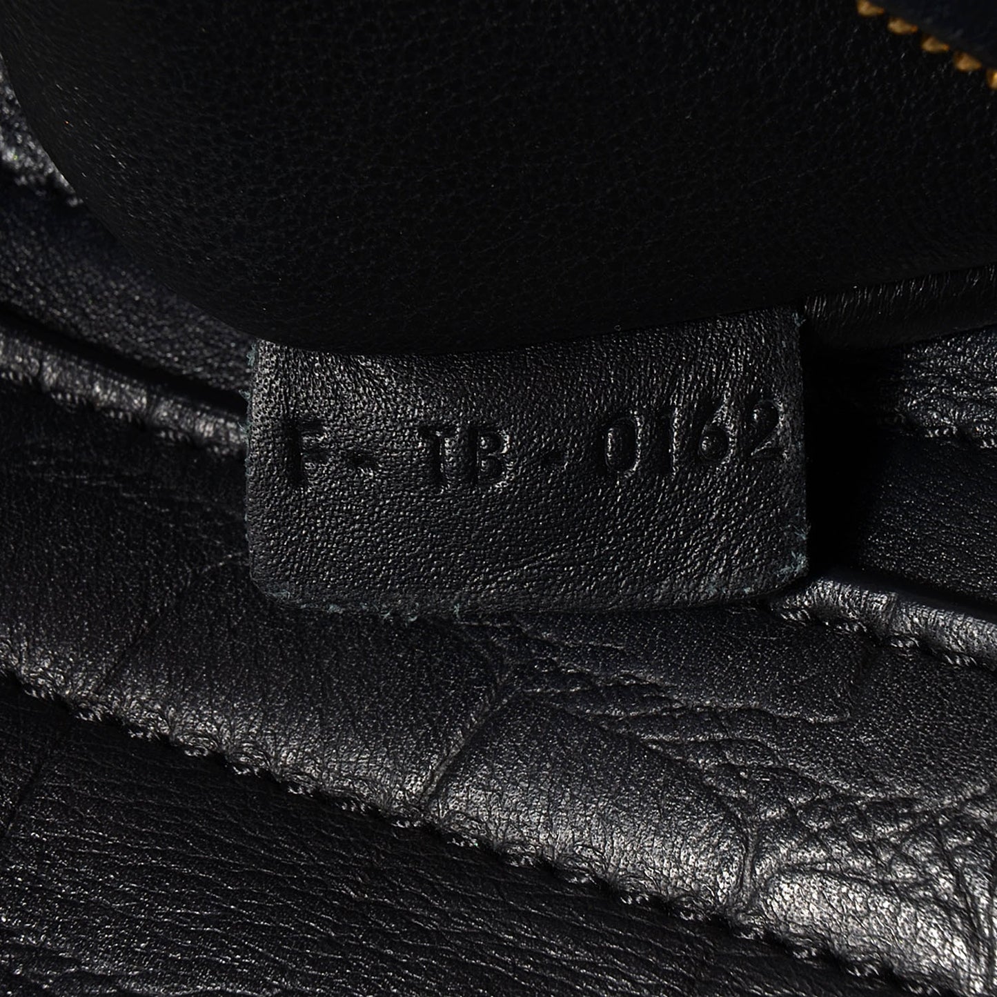 Crocodile Embossed Medium Trapeze Black
