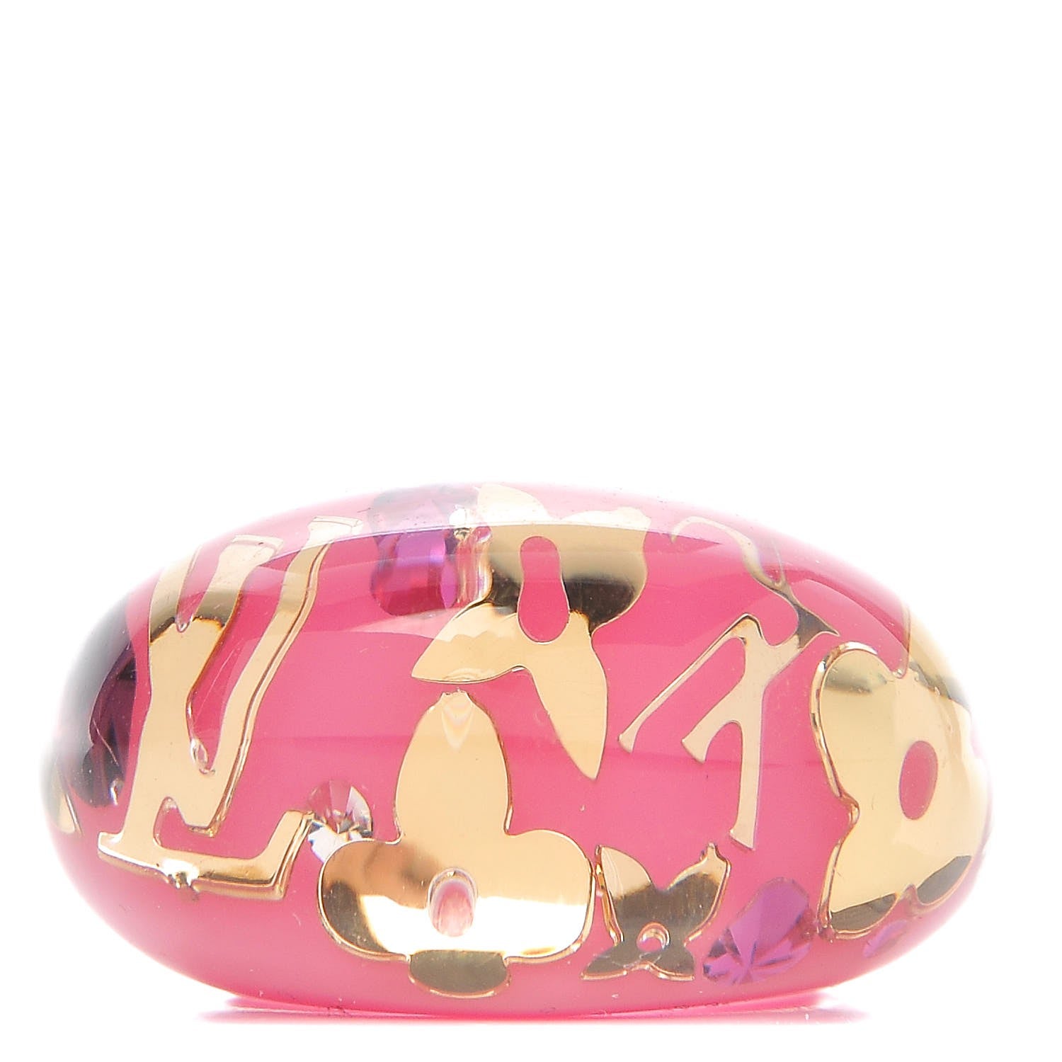 Louis Vuitton Resin Swarovski Inclusion Ring 6.5 Framboise 1 of 4