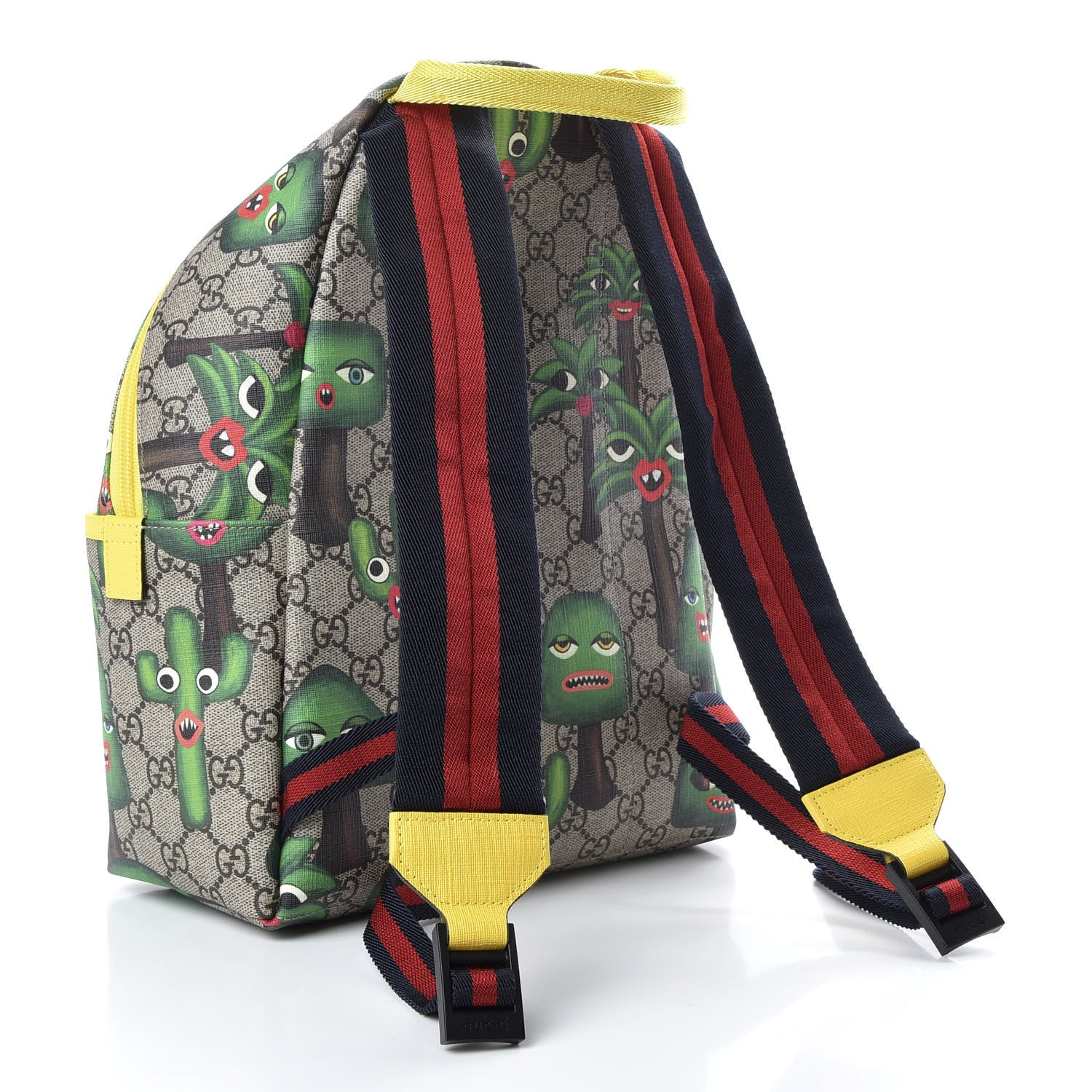 Gucci GG Supreme Monogram Smiling Plants Childrens Backpack 2 of 9