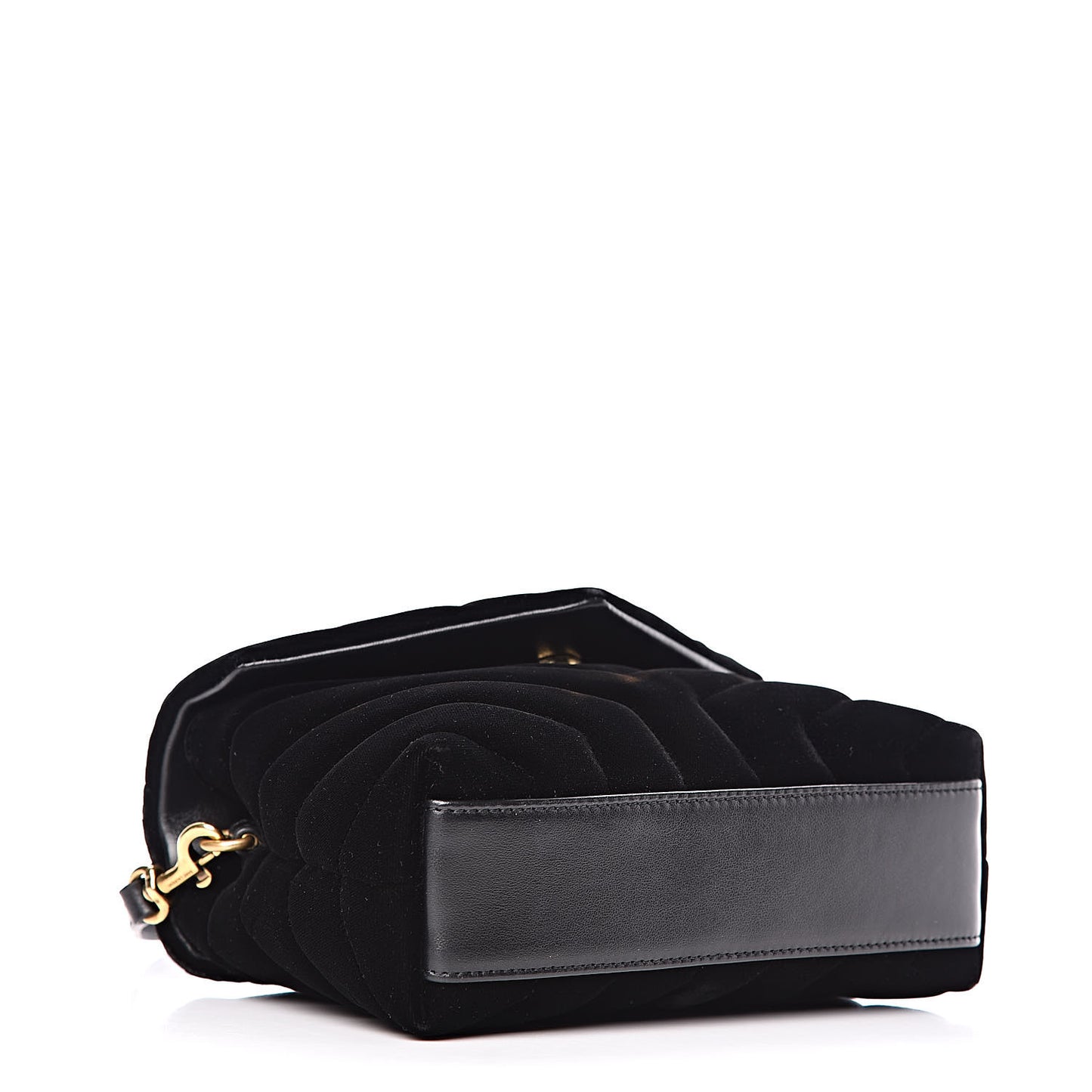 Velvet Y Quilted Monogram Toy Loulou Chain Satchel French Black