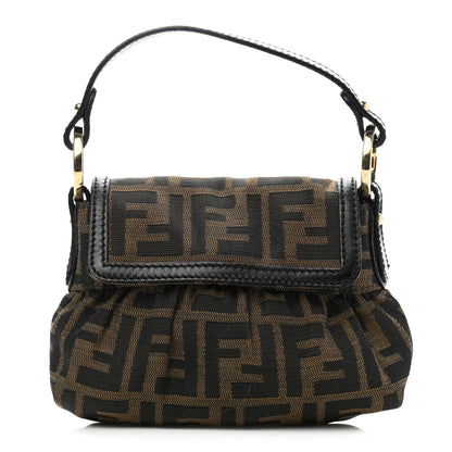 Fendi Zucca Mini Chef Shoulder Bag Tobacco Black 1 of 10