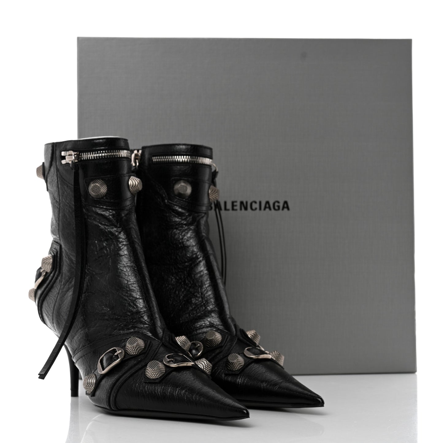 Agneau Arena Cagole 70mm Ankle Boots 40 Black