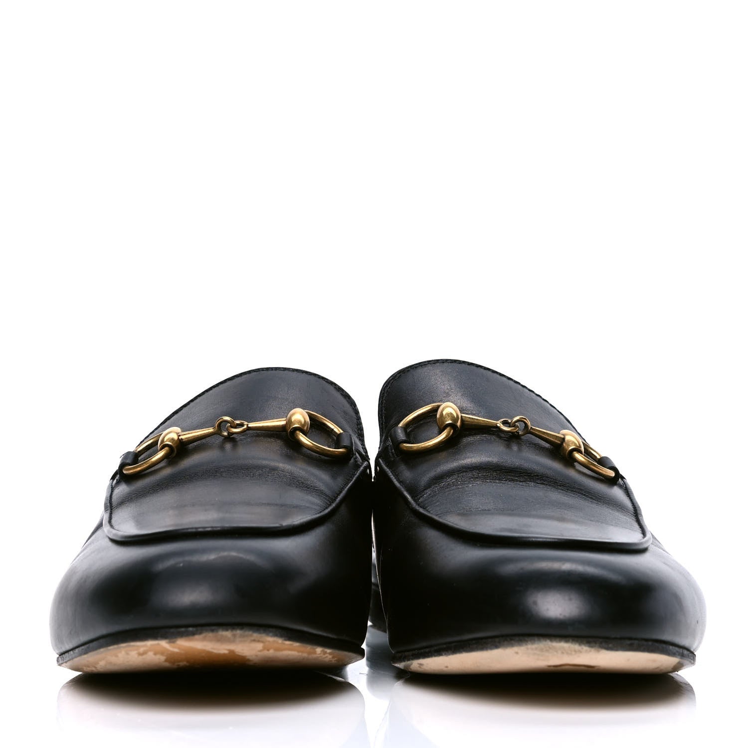 Gucci Calfskin Womens Princetown Slippers 35.5 Black 2 of 7