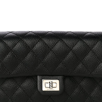 Chanel Grained Calfskin Quilted 2.55 Reissue Flap Belt Bag Clutch Black 8 of 10