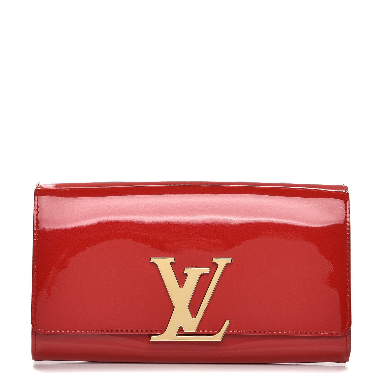 Louis Vuitton Patent Louise Clutch Cherry 1 of 7