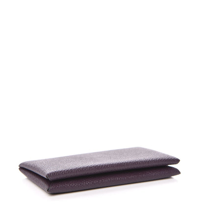 Hermes Epsom Calvi Card Case Raisin 4 of 8