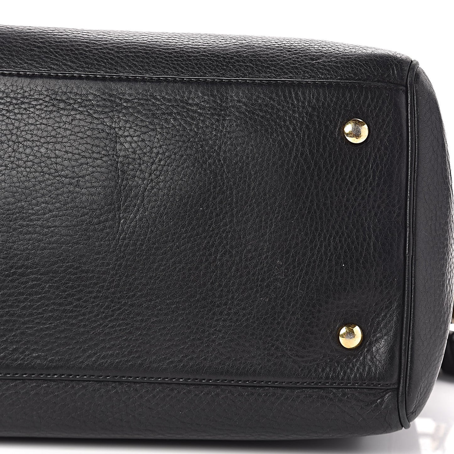 Cervo Embossed Vitello Signature Duffle Bag Black