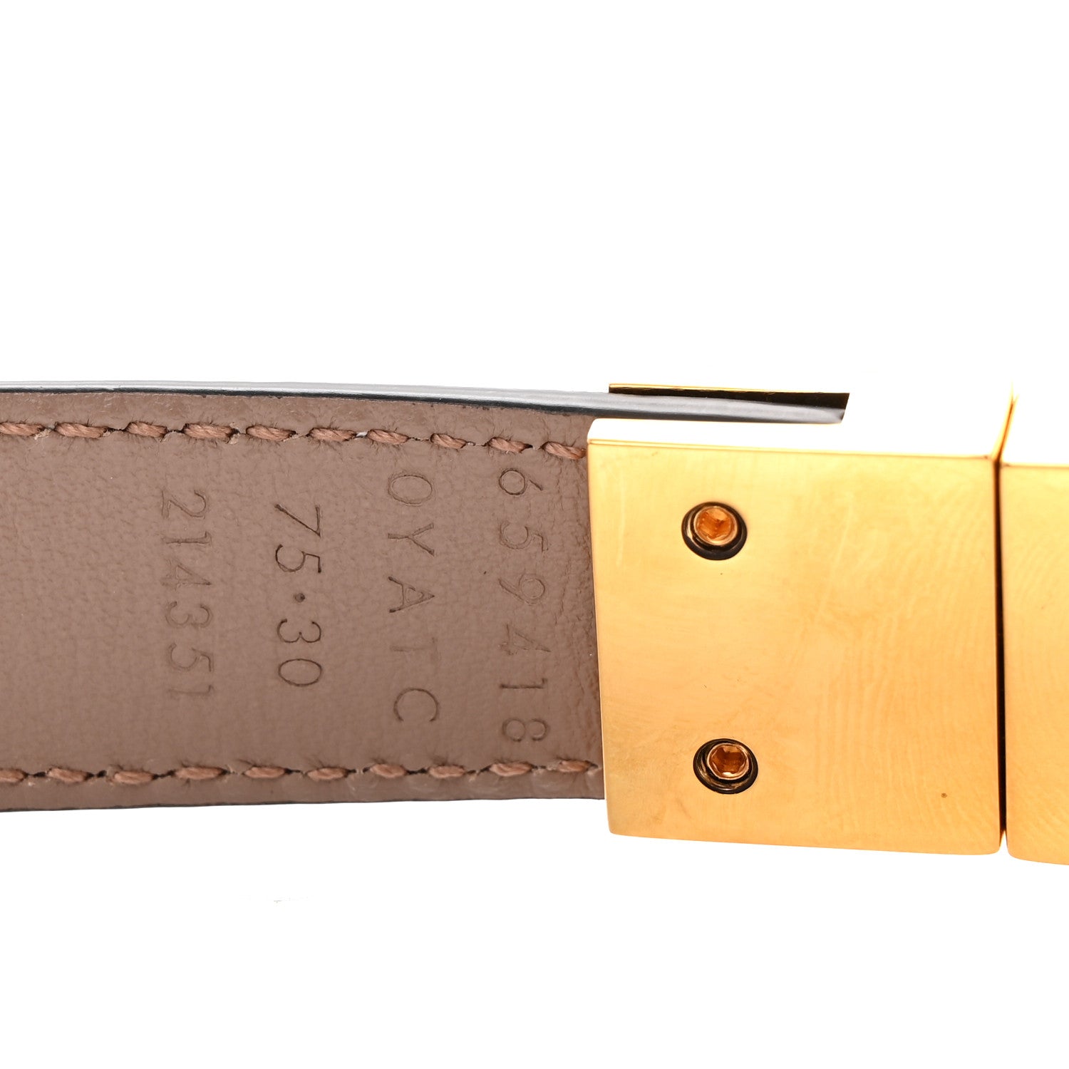 Gucci Plutone Calfskin Double G Reversible 20mm Belt Porcelain Rose White 75 30 6 of 6