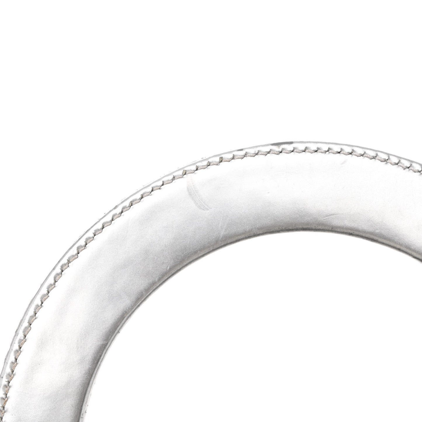 Metallic Patent Micro-Cannage Medium Lady Dior Silver