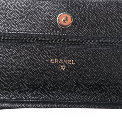 Chanel Caviar Quilted Coco Candy Wallet On Chain WOC Black 6 of 13
