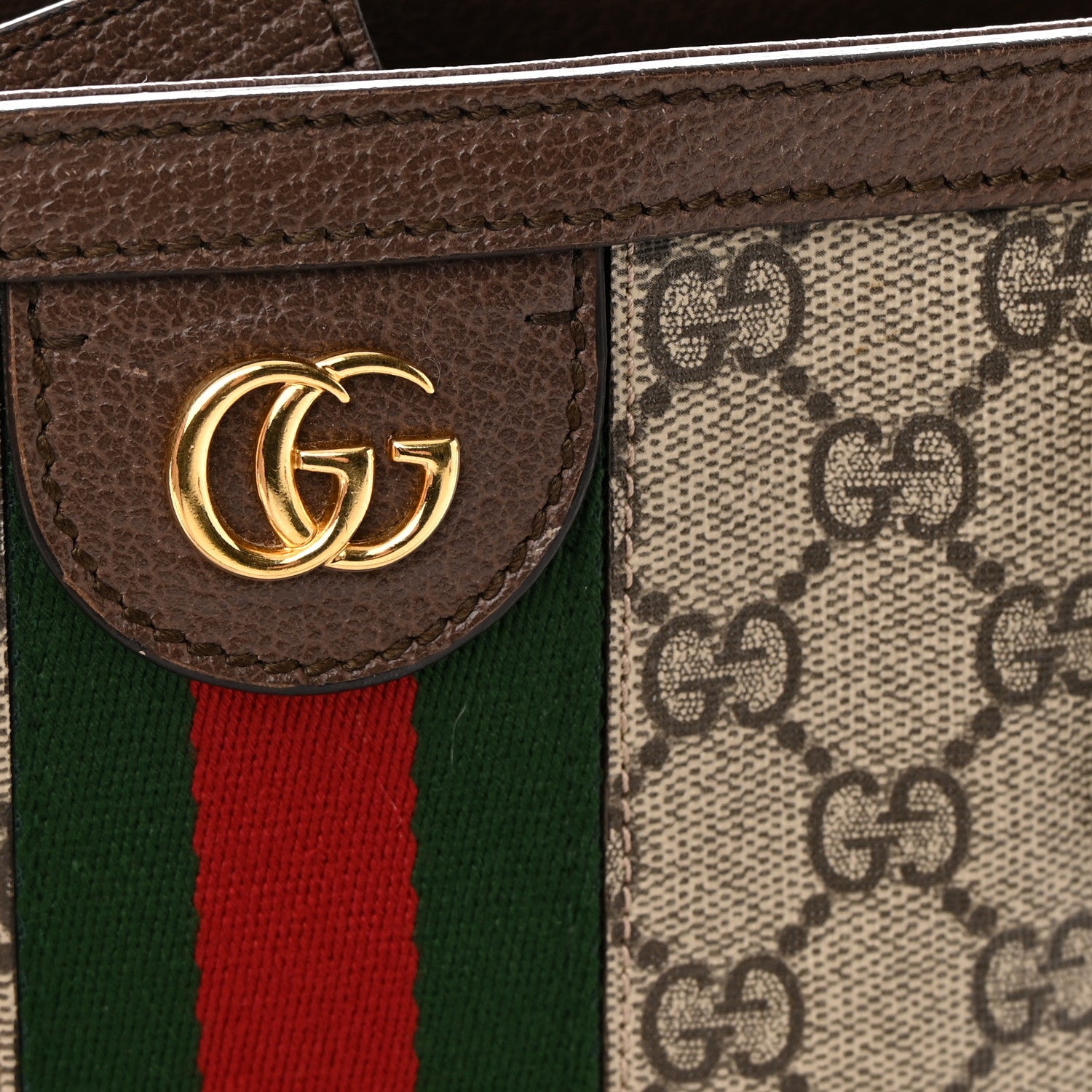 Gucci GG Supreme Monogram Medium Ophidia Shopping Tote Brown 15 of 17