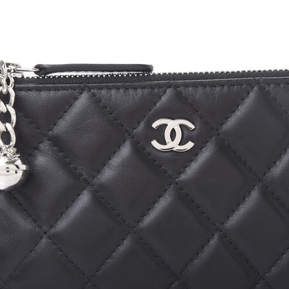Chanel Lambskin Quilted Small Cosmo Cosmetic Case Black 10 of 10