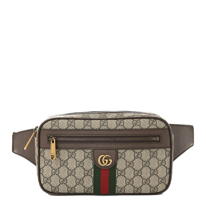 Gucci Soft GG Supreme Monogram Medium Ophidia Belt Bag Dark Brown 1 of 10