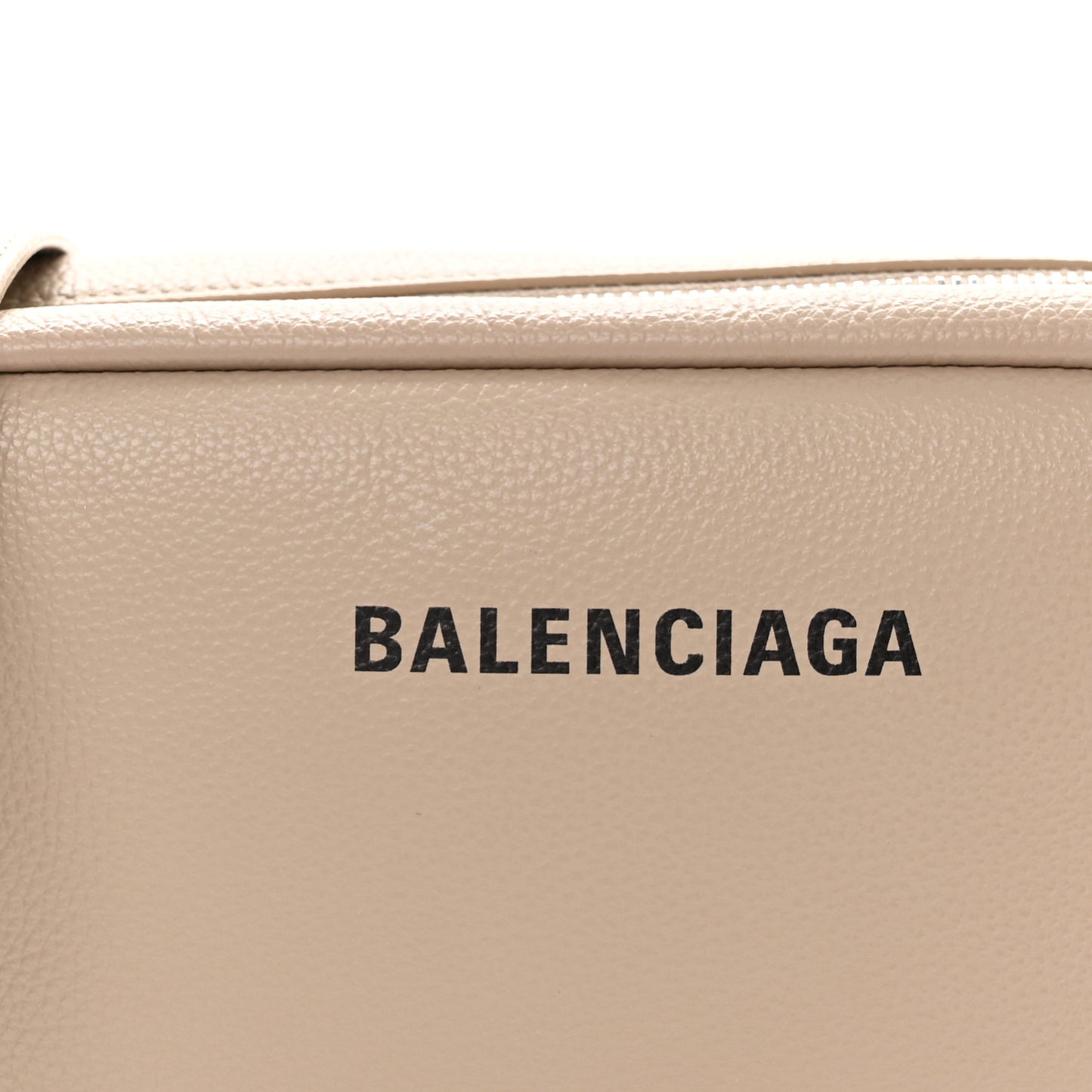 Calfskin Logo M Everyday Camera Bag Beige