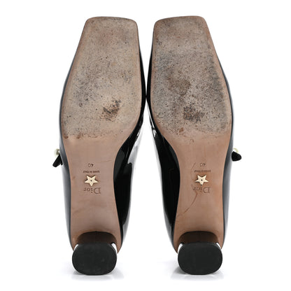 Christian Dior Patent Square Mary-Jane Pumps 40 Black 6 of 13