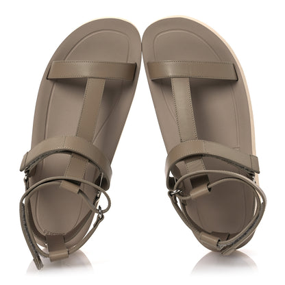 Hermes Calfskin Womens Enid Sandals 41 Argile 2 of 12