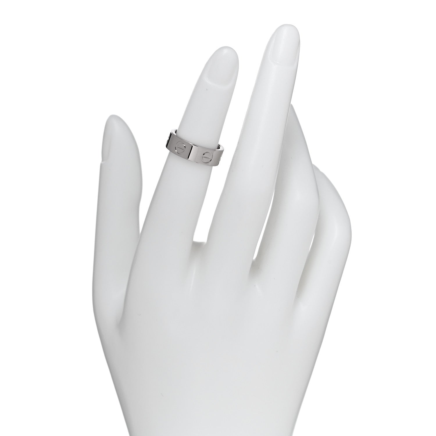 Cartier 18K White Gold 5.5mm LOVE Ring 47 4 2 of 4