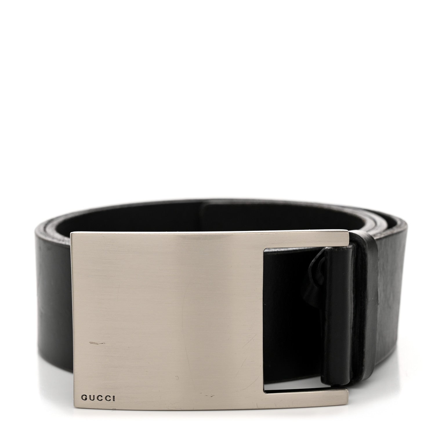 Gucci Calfskin Plaque Belt 85 34 Black 1 of 6