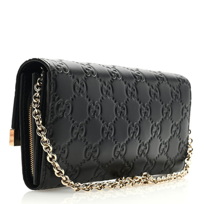 Gucci Guccissima Signature Dice Chain Wallet Black 3 of 9