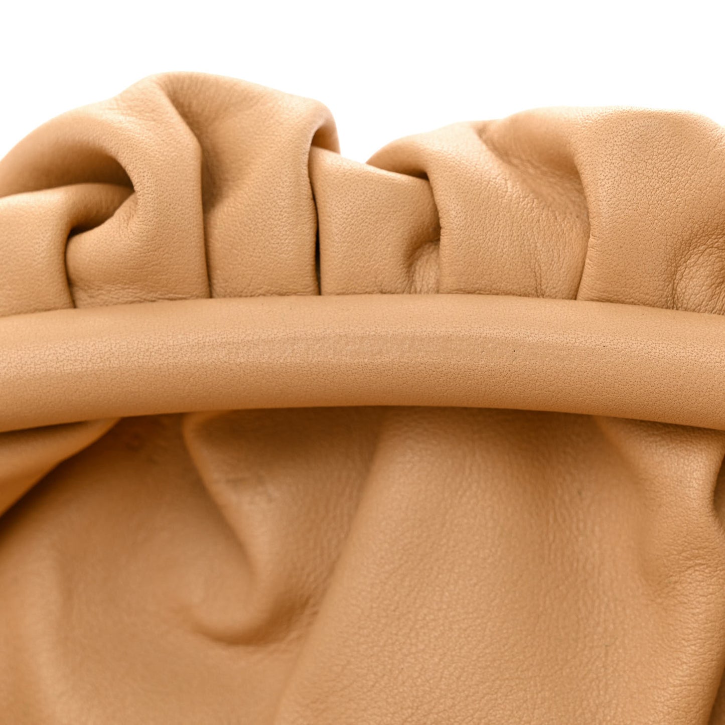 Smooth Butter Calf The Pouch Oversized Clutch Biscotto