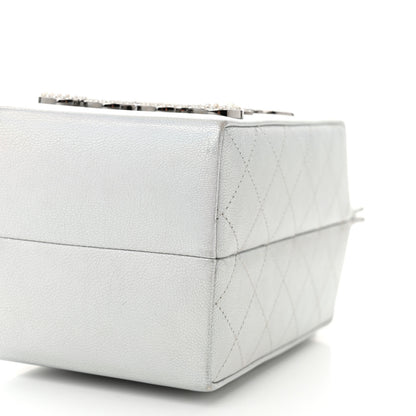 Chanel Metallic Goatskin Lait de Coco Milk Carton Bag Silver 10 of 10
