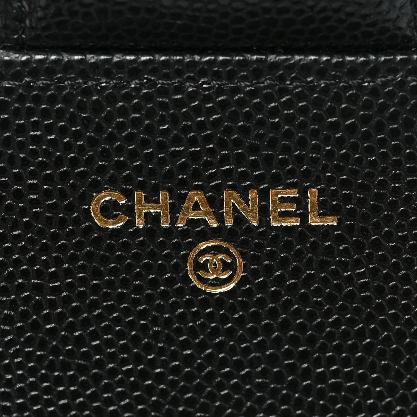 Caviar Quilted Glasses Case With Chain Black