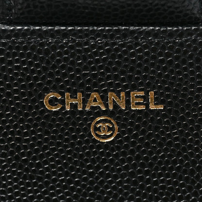 Chanel Caviar Quilted Glasses Case With Chain Black 6 of 9